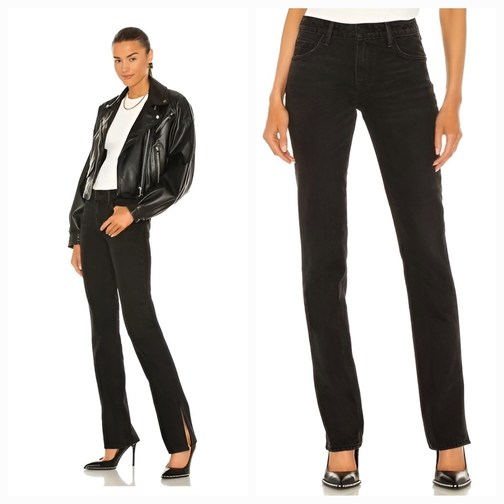 GRLFRND Black Straight Leg Jeans